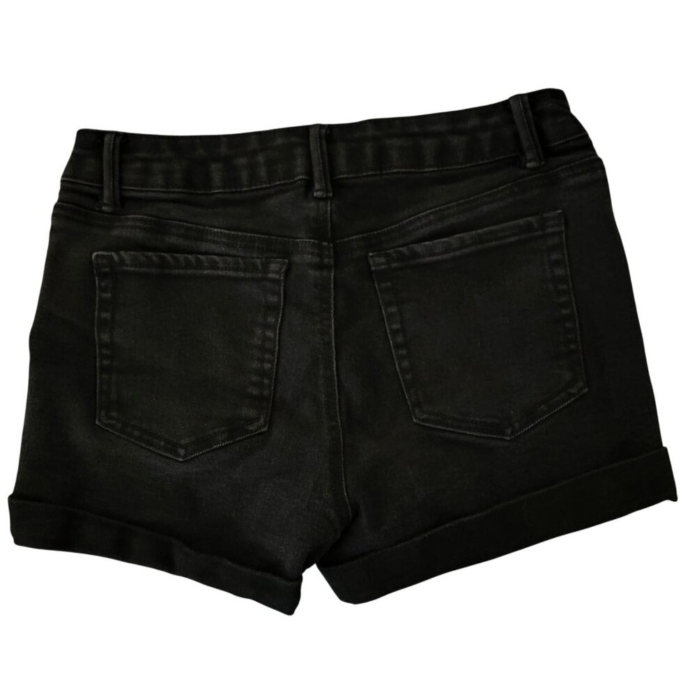 Wax Jean Collection Black Distressed Denim Shorts Size L - Picture 2 of 5
